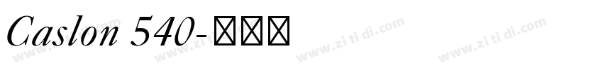 Caslon 540字体转换